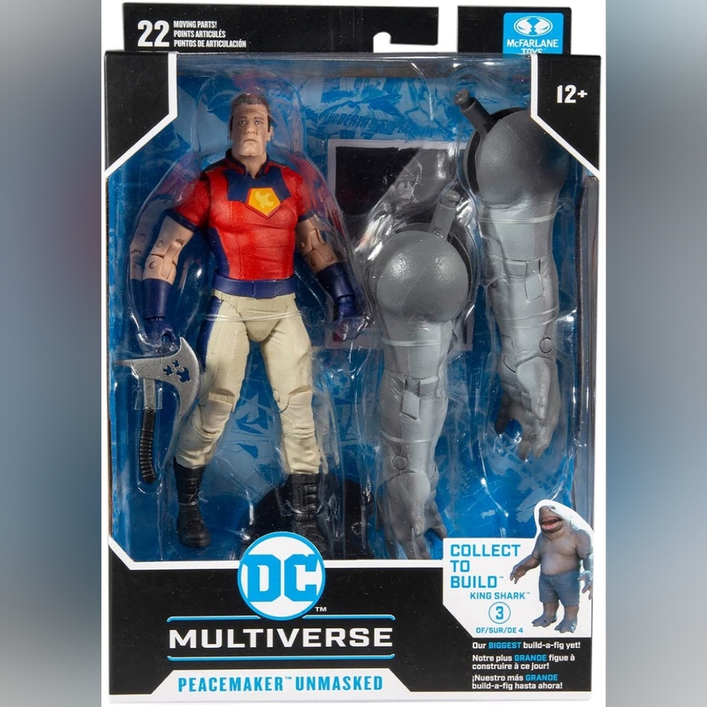 NIB, McFarlane DC Multiverse The Suicide Squad UNMASKED PEACEMAKER Ready In Hand